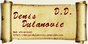 Denis Dulanović vizit kartica